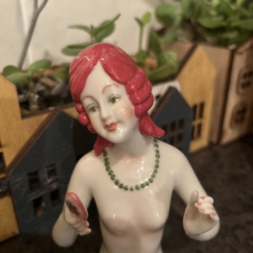 Vintage porcelain pin - porcelain,