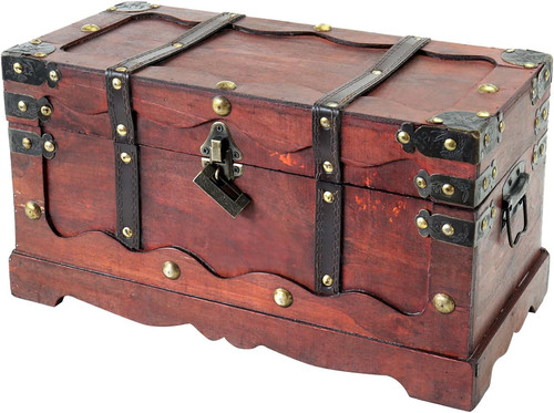 Wooden treasure chest - treasure, chest,