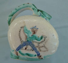 rare Early TINTAGEL POTTERY FISHERFOLK design Flagon style Jug  6 inch good