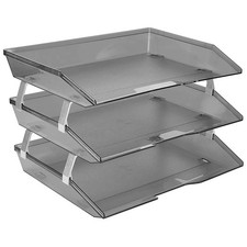 Acrimet Facility 3 Tier Letter Tray, Side Load, Letter Size/A4, Desktop File Org