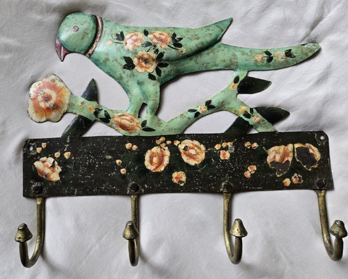 Colorful vintage metal bird - colorful,