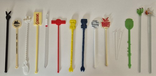 16x vintage cocktail stirrers - 16x,