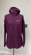 RRP £120 New Berghaus Hydroshell Waterproof Jacket UK 14 Lightweight Plum