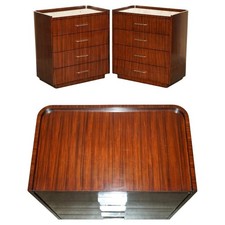 STUNNING PAIR OF MACASSAR RALPH LAUREN RRP £23,900 METROPOLIS CHEST OF DRAWERS