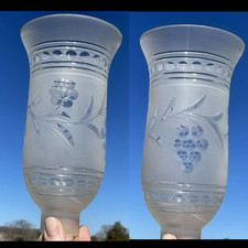 PAIR Antique Vtg Wheel Cut