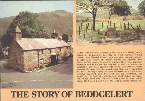 Vintage beddgelert postcard - beddgelert,