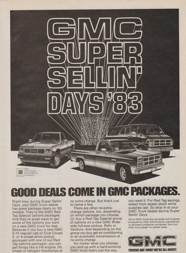 1983 gmc trucks - trucks, vans