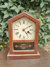Antique American Mantel Clock - Simulated Rosewood. Maker Schutz.