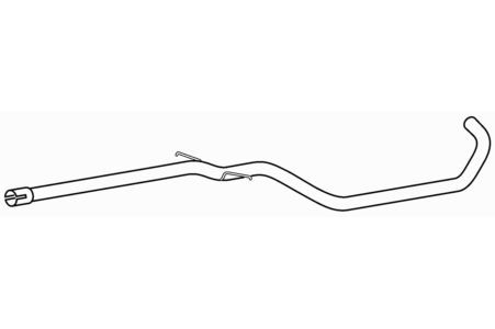 Centre exhaust pipe for seat - centre,