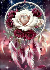 Dream Catcher 5D Diamond Painting Kit for Adults, Beginner DIY Full round Drill 