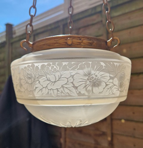 Cut glass floral etched - cut,