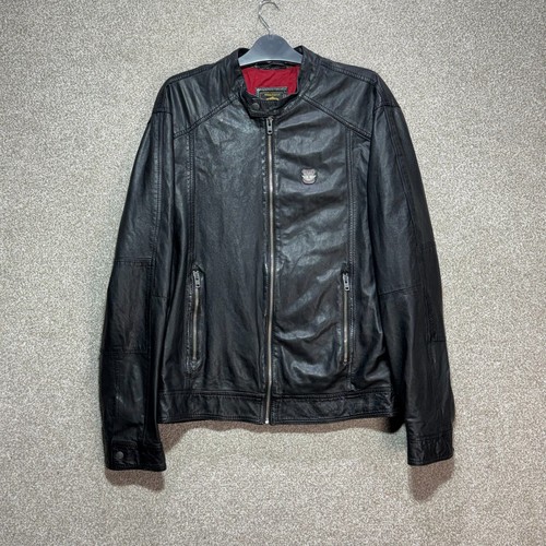 Superdry mens leather biker - superdry,