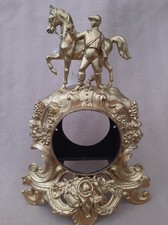 ANTIQUE GILT METAL HORSE AND