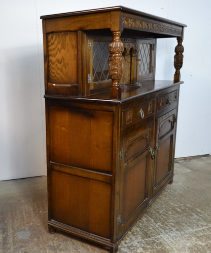 Antique oak court cupboard - antique,