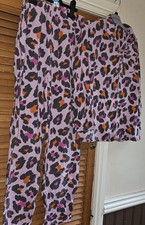 Girls Pink Animal Print Pjs , Age 13 Years, From Matalan. Excellent Condition