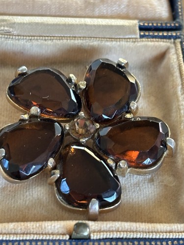 Vintage sphinx flower broach - vintage,