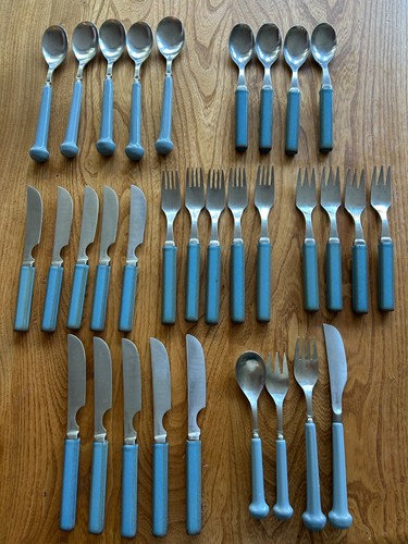Denby blue cutlery 32 pieces - denby,