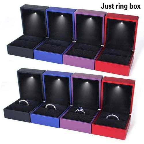 Black led light ring - black, box