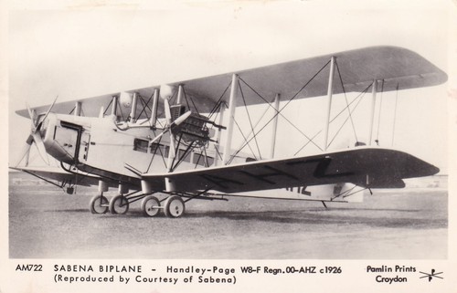 Sabena biplane handley page - sabena,
