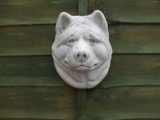 Large stone akita dog dogs - stone,