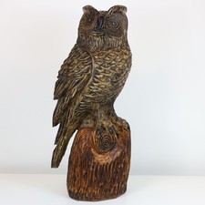 Chainsaw Carved Wooden Owl
