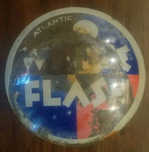 Antique glass globe sign - 17",
