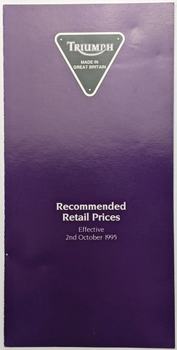 Original triumph price - original, list