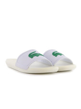 Lacoste White Green Flip Flops