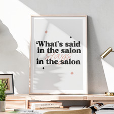 Hair Salon Wall Art Beauty Stylist Hairdresser Lashes Brows Poster Print A4 A3