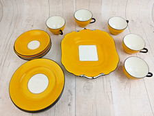 Vintage 1930s Art-Deco Yellow "Aynsley" Crockery pieces 3.4kg Bone China