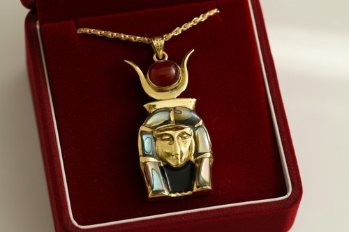 Gold goddess hathor - gold,