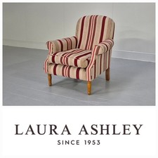 Superb Laura Ashley Cambridge Armchair, Maxwell Stripe Cranberry, RRP £1025
