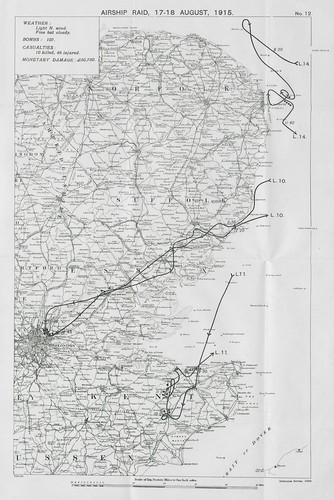 Ww1 german airship raid august - ww1,