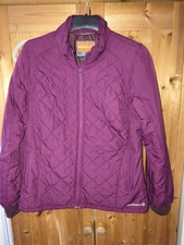 Ladies Merrell Opti-warm Lightweight Quilted Zip Up hiking Jacket Large Purple 