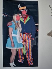 Pair of Alice In Wonderland themed adult sized  Fancy  Dress outfits.