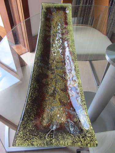 Fused glass large rectangular - glass,