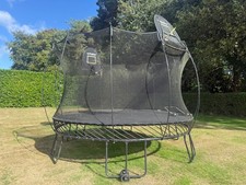 13ft round 'Springfree' trampoline R132 with winter cover, wheels, hoops & steps