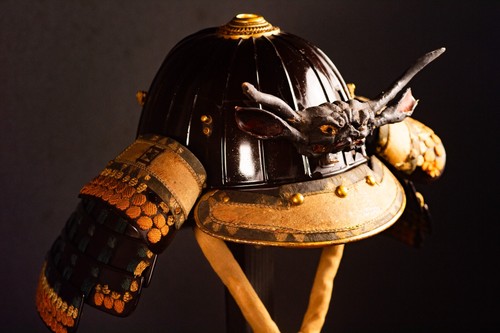 Genuine antique samurai helmet - genuine,
