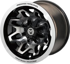 Moose Utility 416X Machined Black 14x7 4/110 5+2 Aluminum Quad UTV Wheel