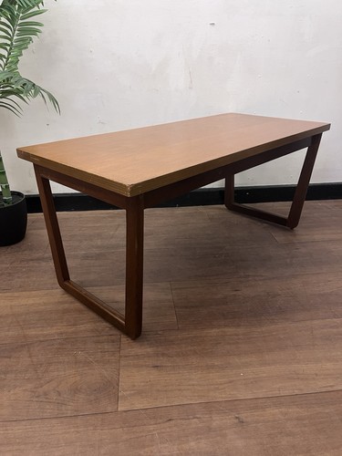 Midcentury teak sleigh leg - midcentury,