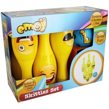 Emoji Bowling  Skittles set Game Kids Childrens Boys Girls Fun Toy Present uk