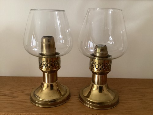 Pair vintage brass mason - vintage,