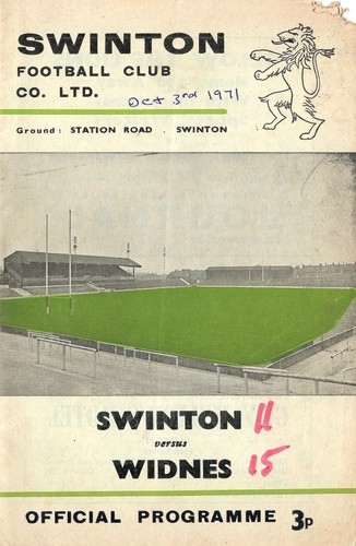 Swinton widnes 1971 72 rl - v,