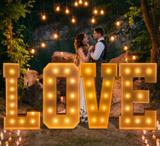 TO BUY…...Giant 4ft Light Up Love Letters Wedding/Party/Lightweight Foamboard/UK