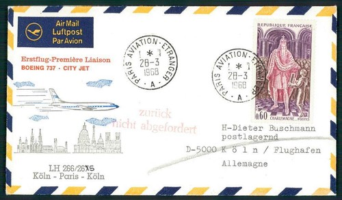 France lufthansa first flight - first,
