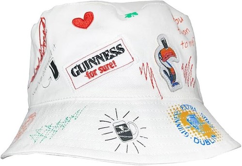 Guinness white sun bucket - guinness, hat