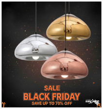 Industrial Pendant Ceiling Light Fitting Retro Suspended Glass Lamp Shade