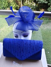 3 Royal Blue set  Fascinator &