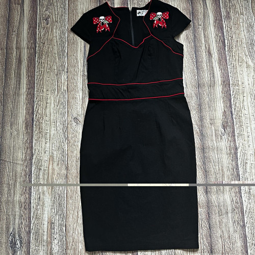 Hell bunny black red neck - bunny, v-neck