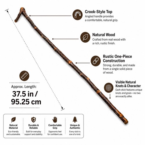 Natural wooden walking - natural,
